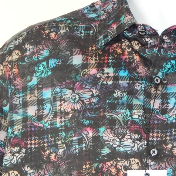 Robert Graham WAGNER Men’s Button Front Long Sleeve Shirt Multicolor Size XL NWT - Picture 6 of 14